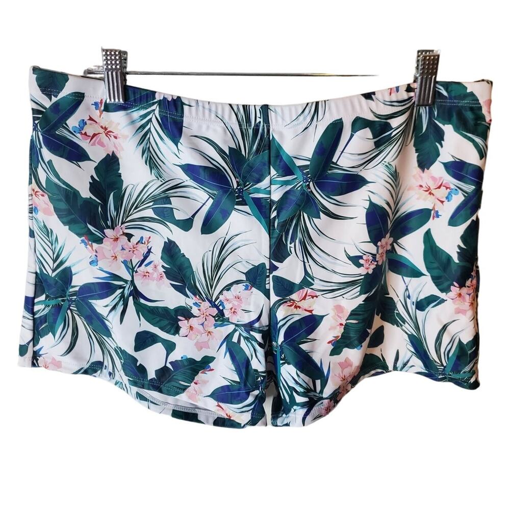 Tropical Floral Swim Shorts, 18W